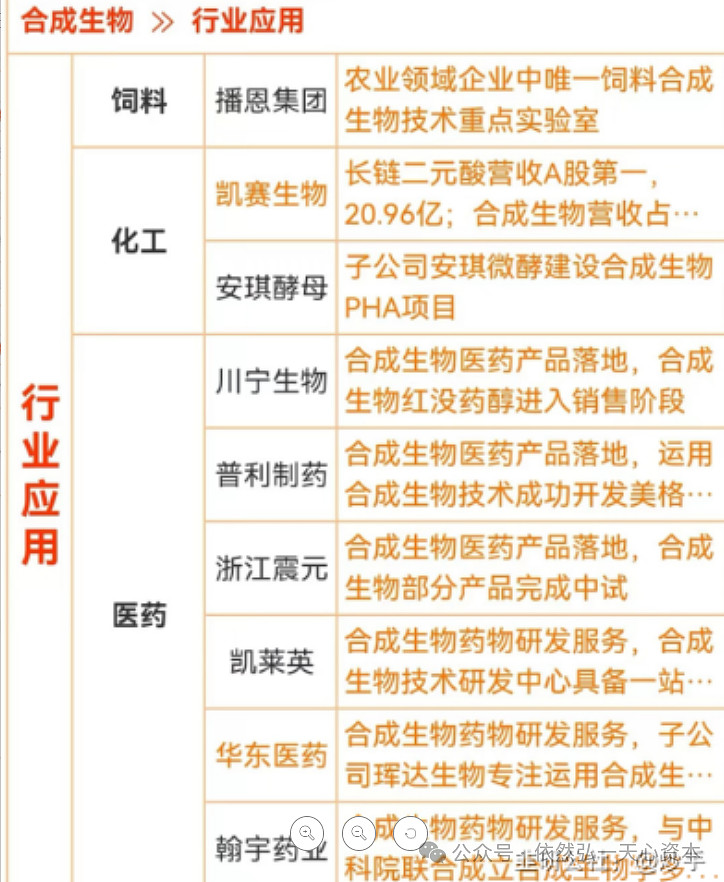 合成生物學產(chǎn)業(yè)及個股梳理（新質(zhì)生產(chǎn)力生物制造合成生物第二彈）